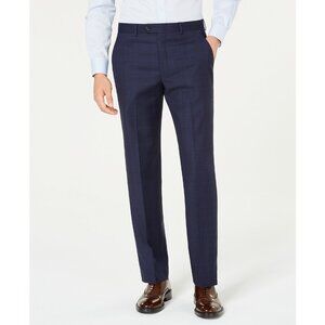 Lauren Ralph Lauren Men Classic-Fit Stretch Flat Front Suit Pants Blue B4HP $190